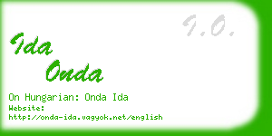 ida onda business card